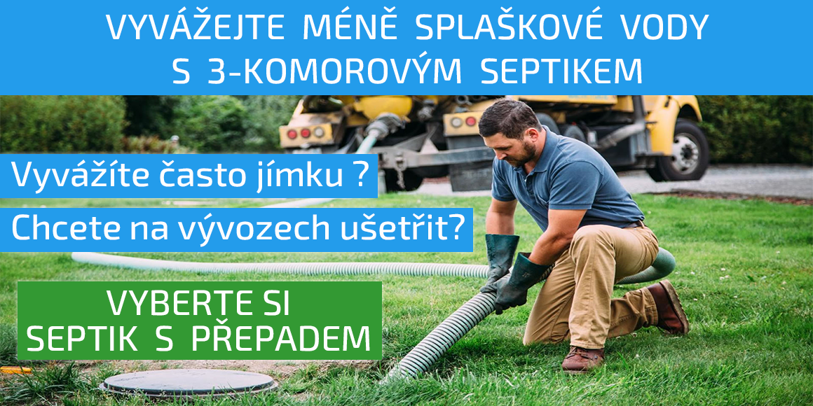3 komorové septiky s filtrací